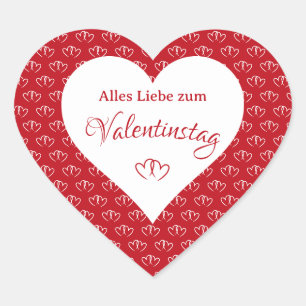 Herzen mit Valentinsgruß -  Heart Sticker
