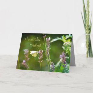 Herzliches Beileid ! Mit Schmetterling Card