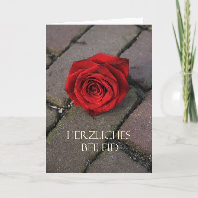 Herzliches de carte de sympathie allemande Beileid (Devant)