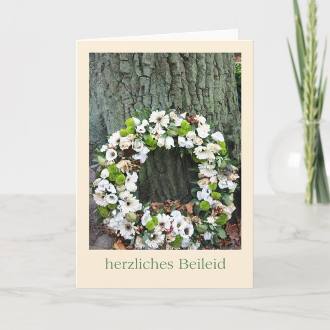 Herzliches de carte de sympathie allemande Beileid (Devant)