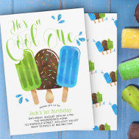 He's a Cool One Boy Popsicle First Birthday