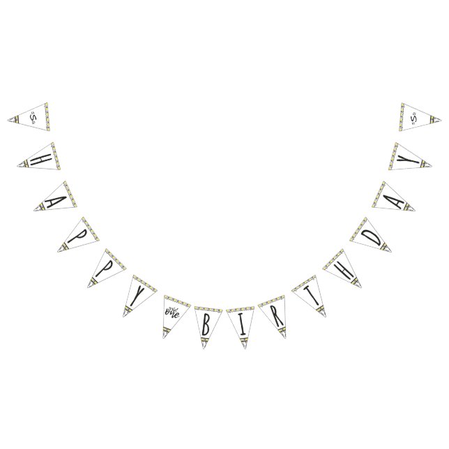 He's A Wild One Monogram Happy Birthday Bunting Flags (All)