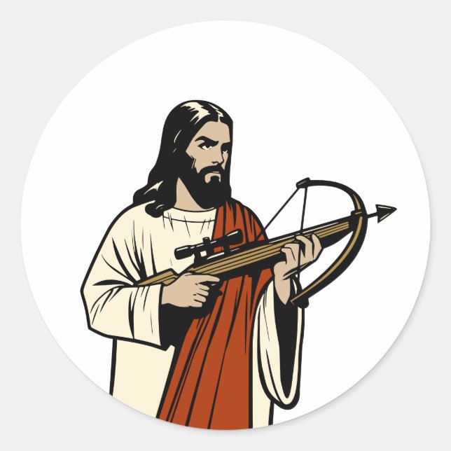 He's Back Classic Round Sticker (Front)