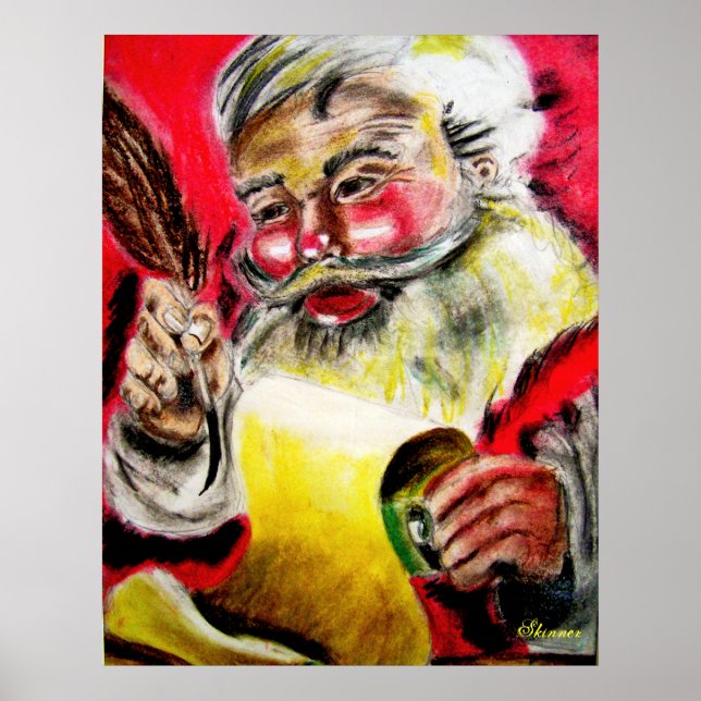 "He's Checking His List" Poster (Front)