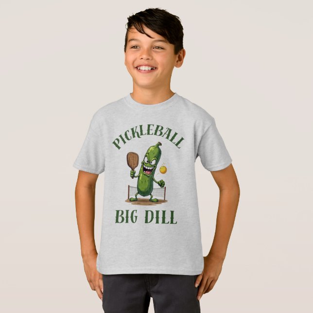 He's Kind of a Big Dill - Funny Pickleball T-Shirt (Front Full)