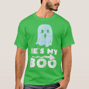 Hes My Boo Cute Matching Couple Halloween Costume T-Shirt