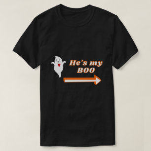 He's My Boo Halloween Couple T-Shirt