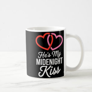 He's My Midnight Kiss Happy New Year Matching Coup Coffee Mug