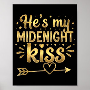 He's My Midnight Kiss Happy New Year Matching Coup Poster