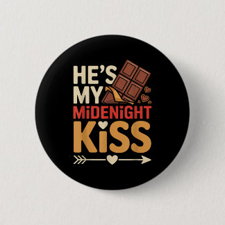 Hes My Midnight Kiss Happy New Year Matching Coupl 2 Inch Round Button