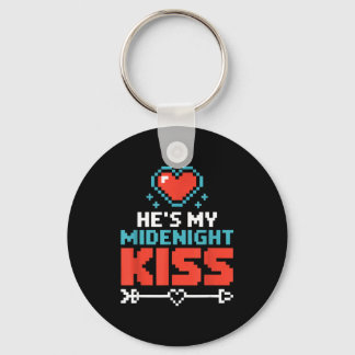 Hes My Midnight Kiss Happy New Year Matching Coupl Keychain
