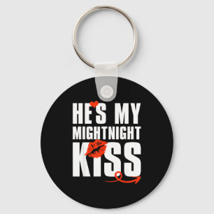 He's My Midnight Kiss Happy New Year Matching Funn Keychain