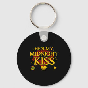He's My Midnight Kiss Matching Couples Valentine’s Keychain