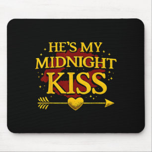 He's My Midnight Kiss Matching Couples Valentine’s Mouse Pad