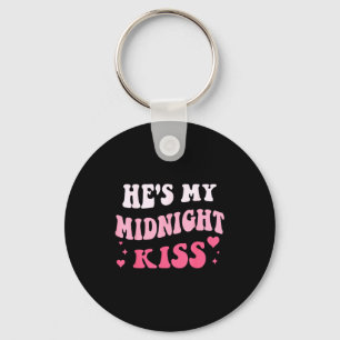 He's My Midnight Kiss Saying Romantic Couple New Y Keychain