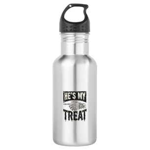 He's My Treat Skeleton Hand Halloween Shirt Design 532 Ml Water Bottle