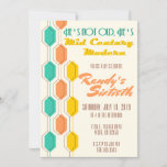 He's Not Old, He's Mid Century Modern, Birthday  Invitation<br><div class="desc">Invite for HIM!  This Mid Century Modern invite is perfect for any milestone birthday!  Customize the age to fit the birthday boy!</div>