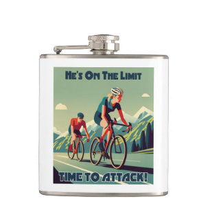 He's On The Limit Time To Attack Women's Cycling Hip Flask