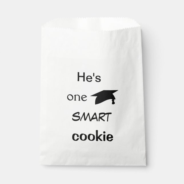 He's One Smart Cookie Favour Bag (Front)