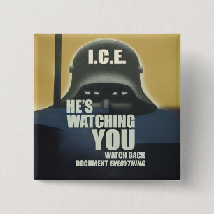He's Watching You 2026 2 Inch Square Button