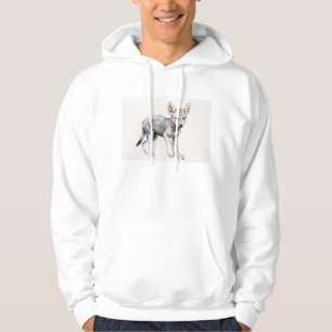 Hesitating Arabian Wolf Pup 2009 Hoodie