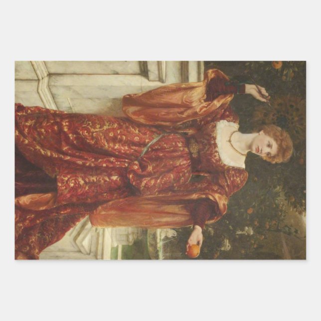 Hesperia (by Frank Dicksee) Wrapping Paper Sheet (Front)