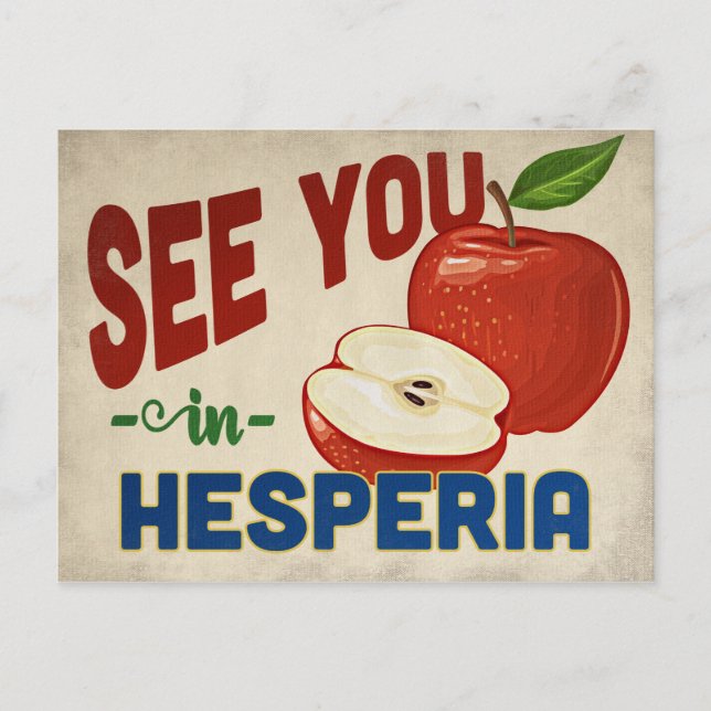 Hesperia California Apple - Vintage Travel Postcard (Front)