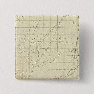 Hesperia quadrangle showing San Andreas Rift 2 Inch Square Button