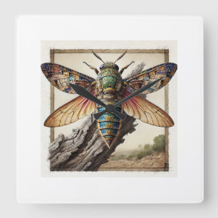 Hesperophanes Insect Dorsal View 310824IREF220 - W Square Wall Clock