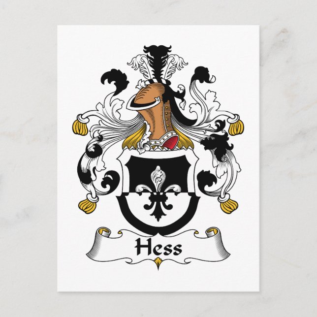 Hess Family Crest Postcard (Front)