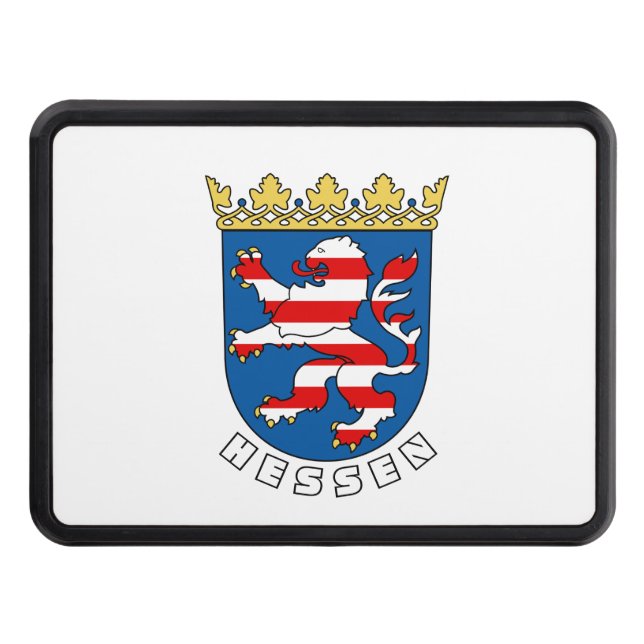 Hessen Coat of Arms (Germany) Trailer Hitch Cover (Front)