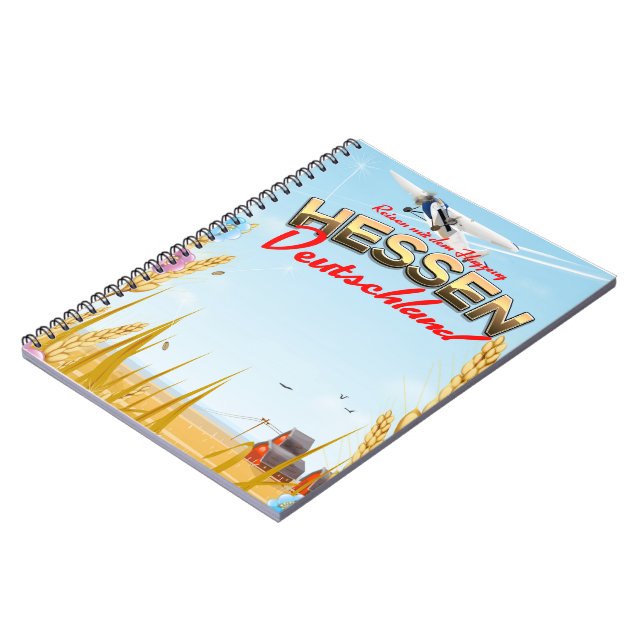 Hessen Deutschland Reiseplakat Notebook (Left Side)