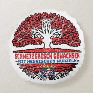 Hessen Hessisch Schweizer Schweiz Baum Wurzel Round Pillow