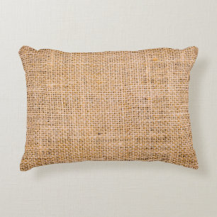 Hessian sackcloth burlap woven texture background, accent pillow