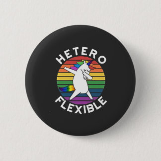 Hetero Flexible LGBT Lesbian Gay bisexual Trans 2 Inch Round Button
