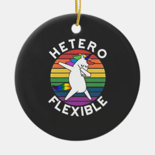 Hetero Flexible LGBT Lesbian Gay bisexual Trans Ceramic Ornament