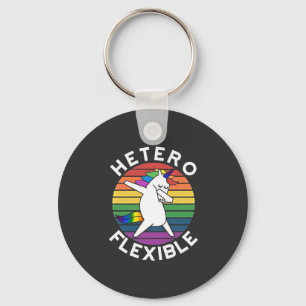 Hetero Flexible LGBT Lesbian Gay bisexual Trans Keychain