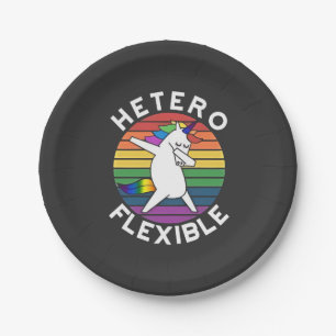 Hetero Flexible LGBT Lesbian Gay bisexual Trans Paper Plate