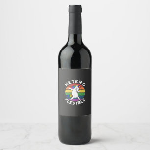 Hetero Flexible LGBT Lesbian Gay bisexual Trans Wine Label