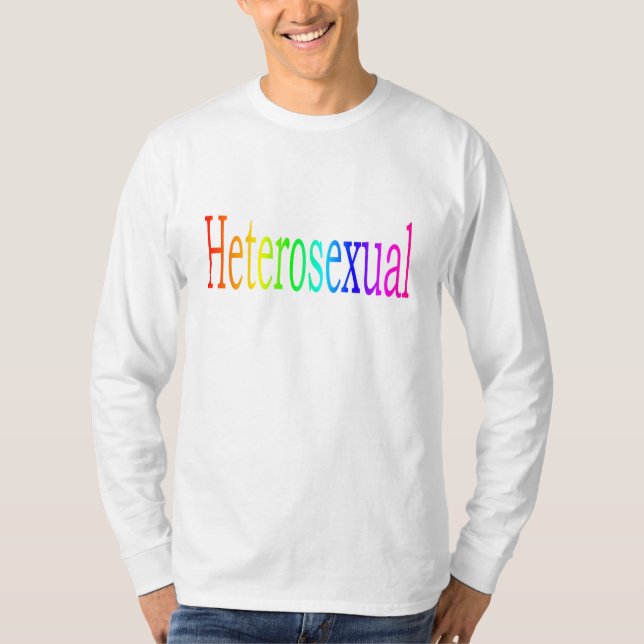 Heterosexual Rainbow T-Shirt (Front)