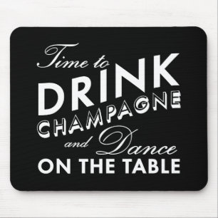 Heure de boire le tapis de souris de Champagne