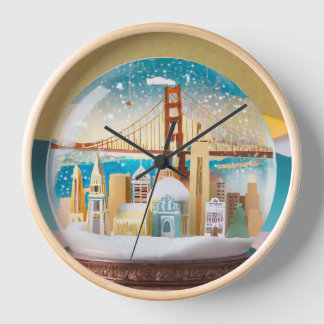 "Heure de fête : horloge murale de Yuletide Elegan