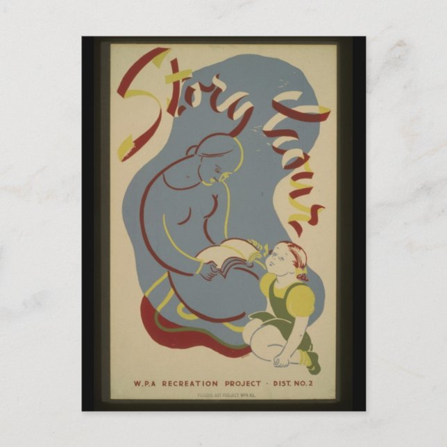 Heure de l'histoire de la carte postale-WPA (Devant)