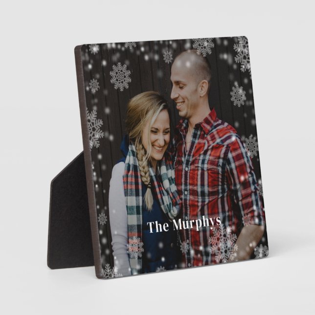 Heure d'hiver Personnalisé Photo Desktop Plaque (Recto)