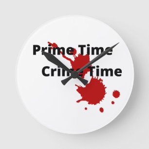 Heure du crime de première heure horloge murale