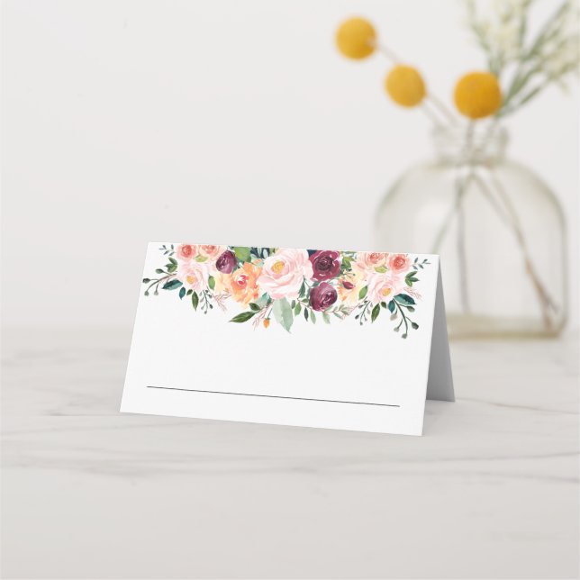 Heure du thé Nom Cartes de place (Devant)