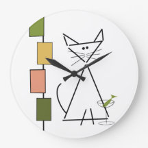 Heure D'Une Horloge En Queue De Chat