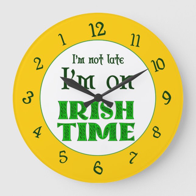 Heure irlandaise - Nombre inverse Horloge (Recto)