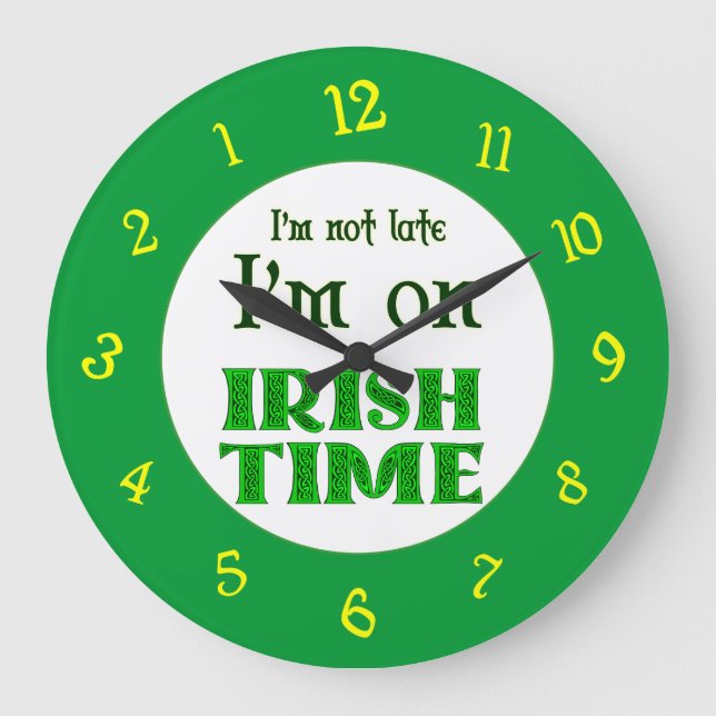 Heure irlandaise - Nombre inverse Horloge (Recto)