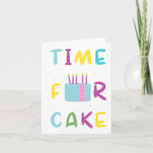 Heure Pour Les Puns De Gâteaux Carte Anniversaire